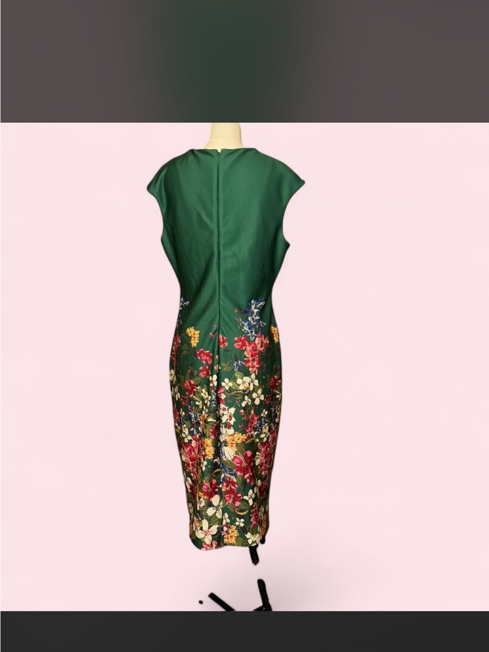 New York & Company Green Floral Midi Dress - Picture 2 of 6